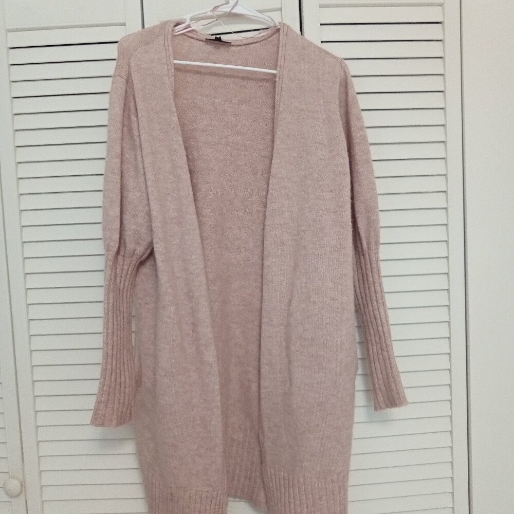 Topshop Dust Pink Grunge Cardigan Size 4
